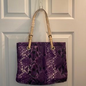 New Purple Faux Snakeskin Purse by Avon